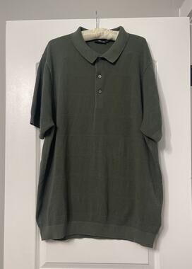 Rodd & Gunn Polo Shirt Size 3XL Olive Green 100% Australian Cotton Textured Knit